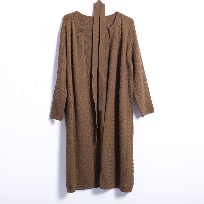 Winter Casual Solid Cardigan X-Long Long Sleeve Coat