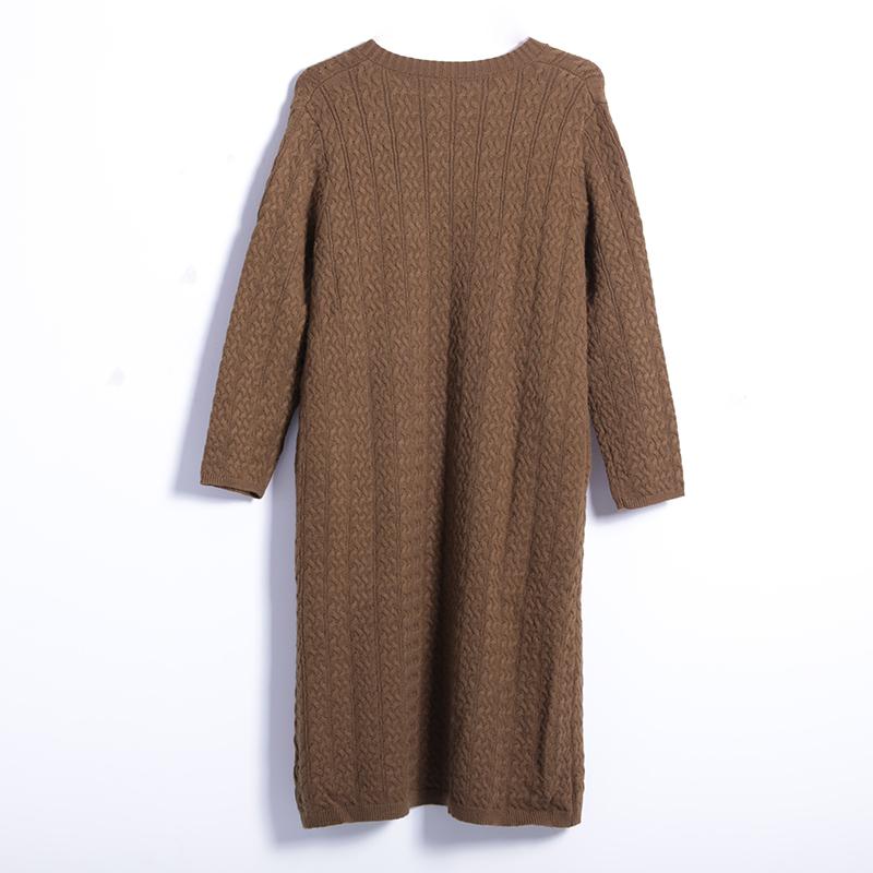 Winter Casual Solid Cardigan X-Long Long Sleeve Coat