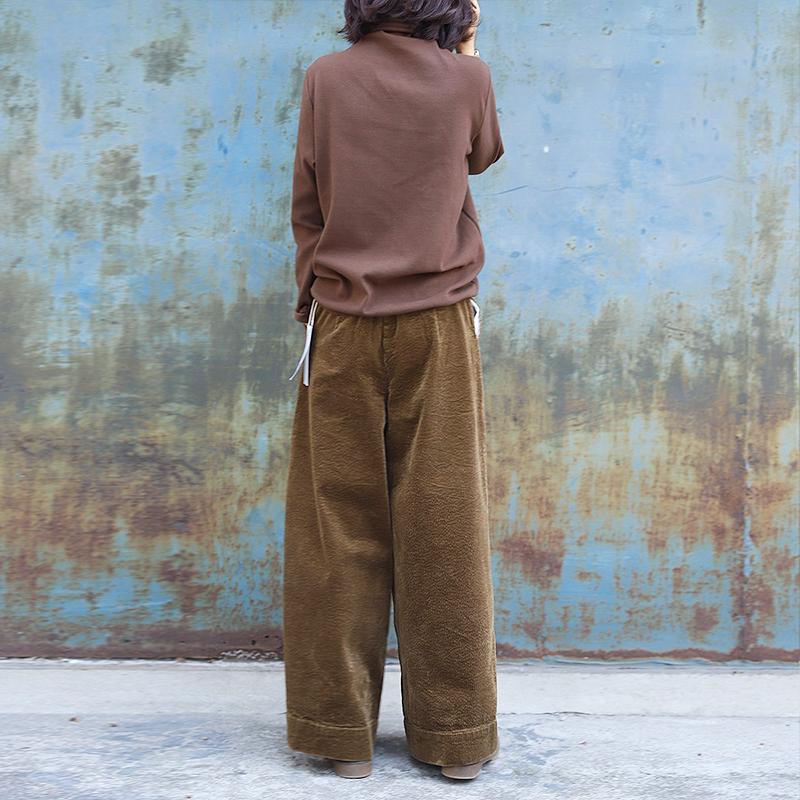 Plus Size - Winter Casual Thermal Wide Leg Pants