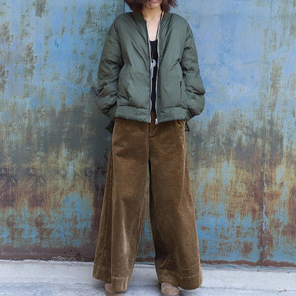 Plus Size - Winter Casual Thermal Wide Leg Pants