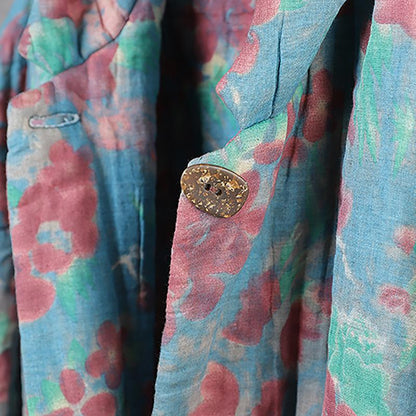 Winter Loose Printed Retro Padded Coat