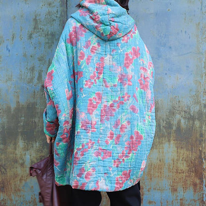 Winter Loose Printed Retro Padded Coat