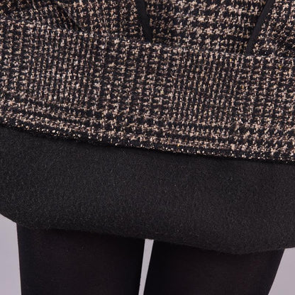 Winter New Plaid Lacing Loose Dress