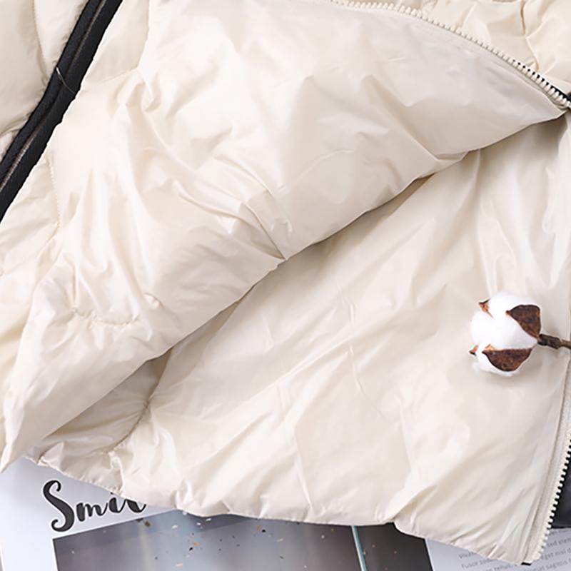 Winter New Pure Color Hooded Down Coat