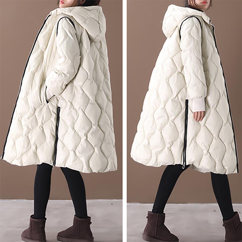 Winter New Pure Color Hooded Down Coat