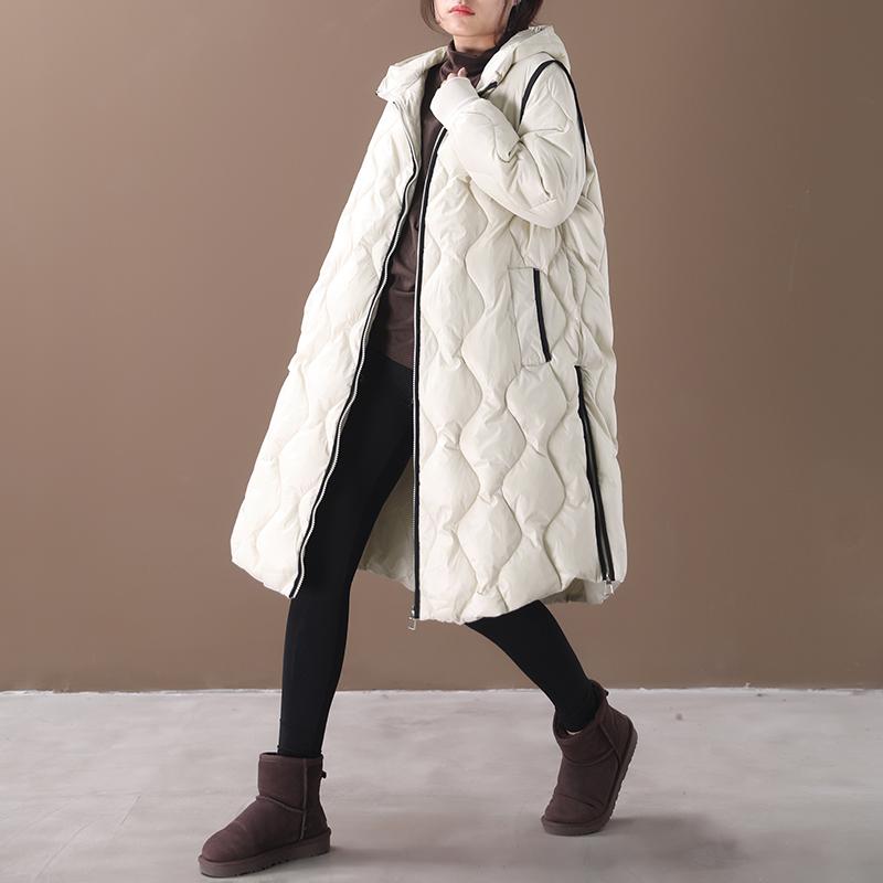 Winter New Pure Color Hooded Down Coat