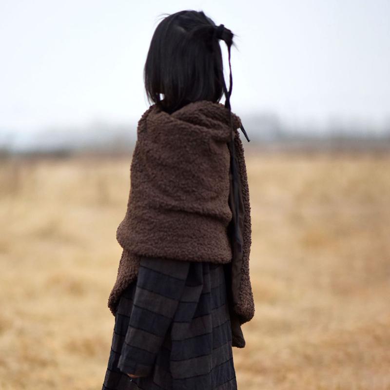 Winter Pure Color Thick Thermal Scarf