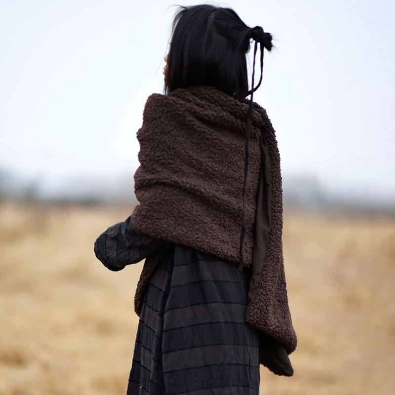 Winter Pure Color Thick Thermal Scarf