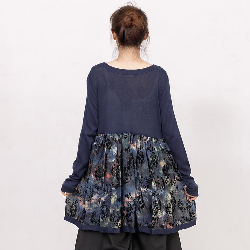 Women Autumn V Neck Long Sleeve Printed Sweater