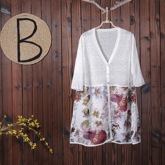 Women Cardigan Casual Hollow Out Shirt