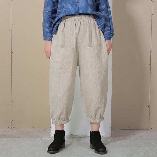 Summer Women Loose Stripe Lantern Pants