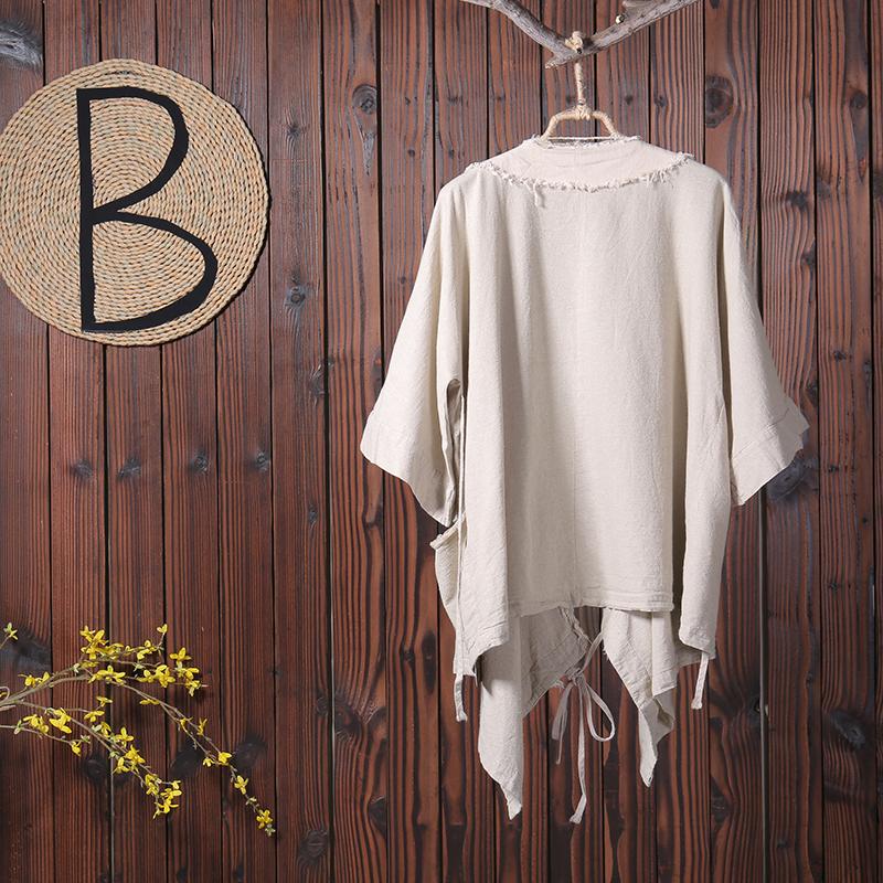 Women Casual V-Neck Print Cardigan Drawstring Coat