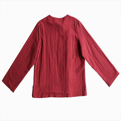 Women Chinese Style Cotton Frog Spring Coat Shirt