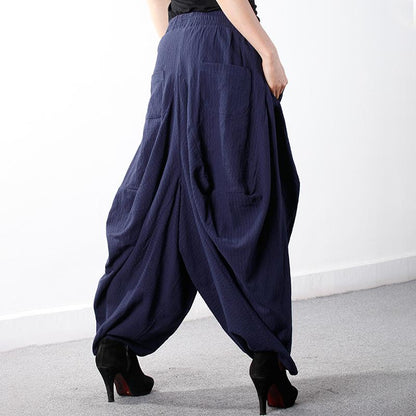 Women Cotton Loose Linen Baggy Harem Pants