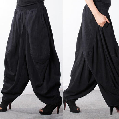 Women Cotton Loose Linen Baggy Harem Pants