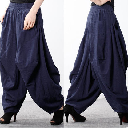Women Cotton Loose Linen Baggy Harem Pants