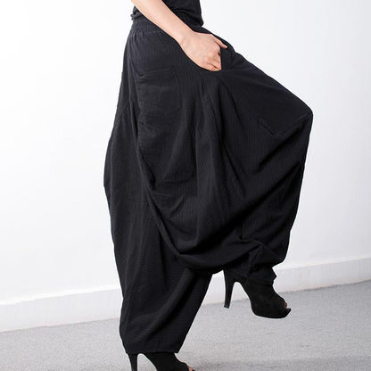 Women Cotton Loose Linen Baggy Harem Pants