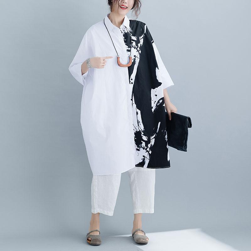 Women Cotton Seven Percent Sleeve Shirt