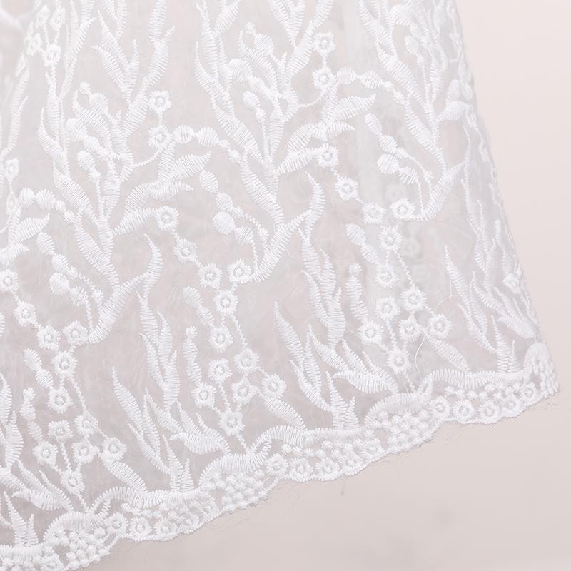 Women Floral Lace Wrist Sleeve Elegant Dress