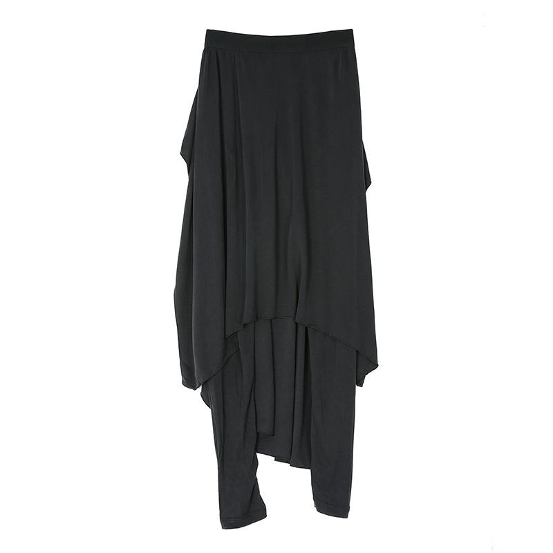 Women Gothic Fake Two Piece Skirt Pants