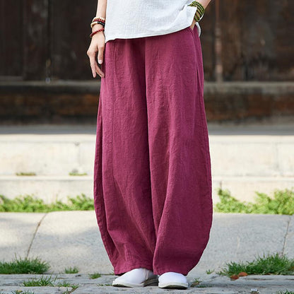 Women Knickerbockers Loose Autumn Linen Pants