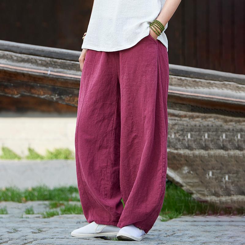 Women Knickerbockers Loose Autumn Linen Pants