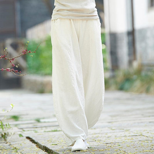 Women Knickerbockers Loose Autumn Linen Pants