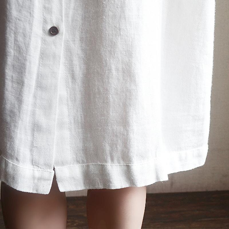 Women Long Button-Down Shirt Casual Loose