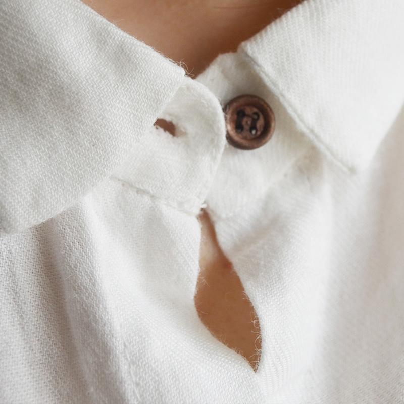 Women Long Button-Down Shirt Casual Loose