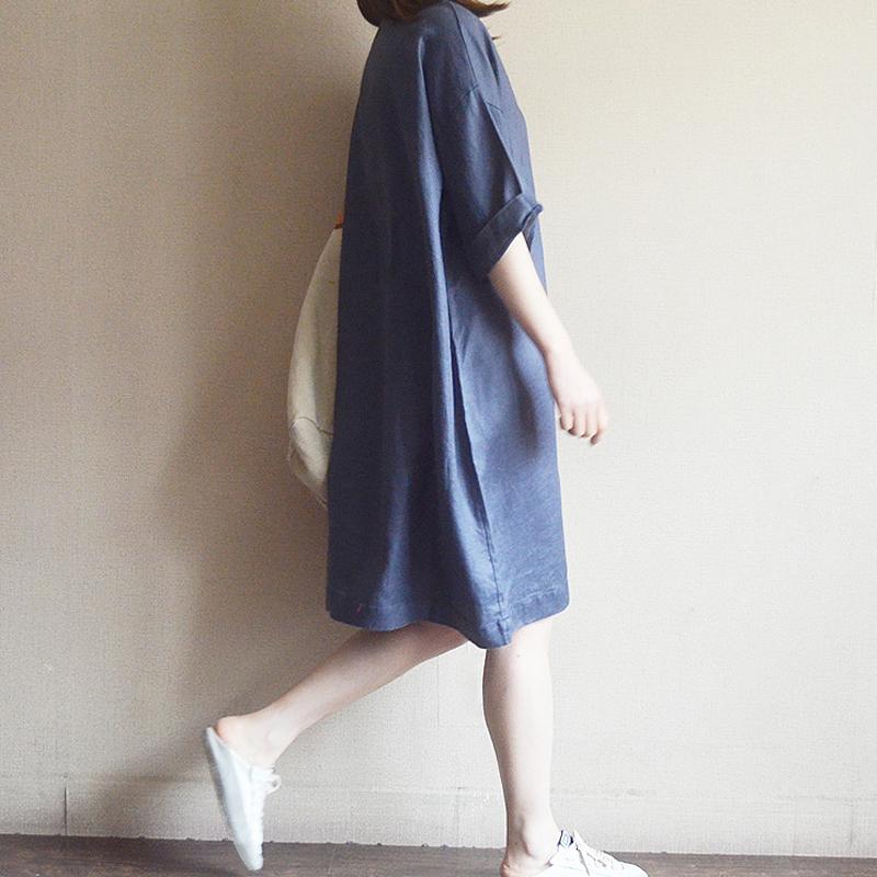 Women Long Button-Down Shirt Casual Loose