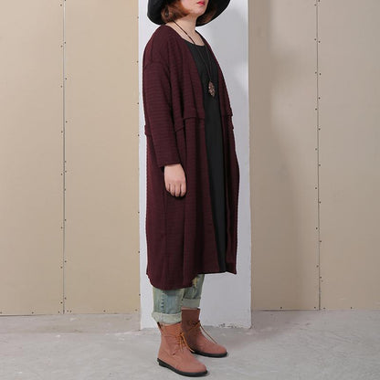Women Long Sleeve Loose Casual Cardigan Coat
