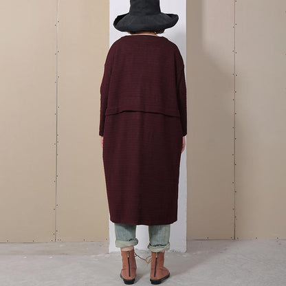 Women Long Sleeve Loose Casual Cardigan Coat