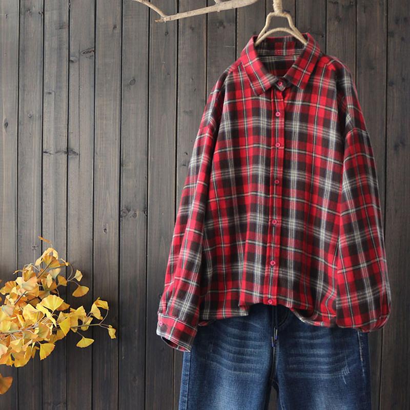 Women Loose Cotton Cardigan Casual Spring Shirt