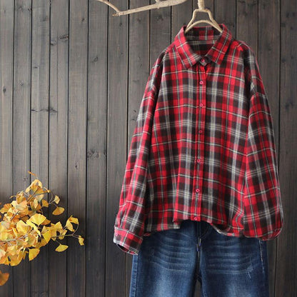 Women Loose Cotton Cardigan Casual Spring Shirt