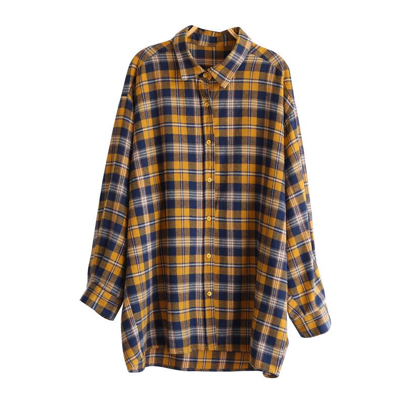 Women Loose Cotton Cardigan Casual Spring Shirt