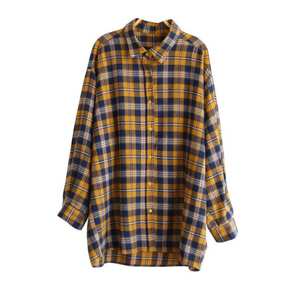 Women Loose Cotton Cardigan Casual Spring Shirt