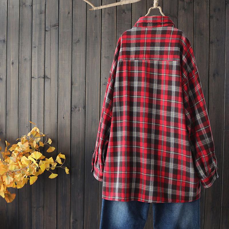 Women Loose Cotton Cardigan Casual Spring Shirt