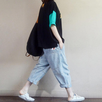 Women Loose Letter Print Casual T-Shirt