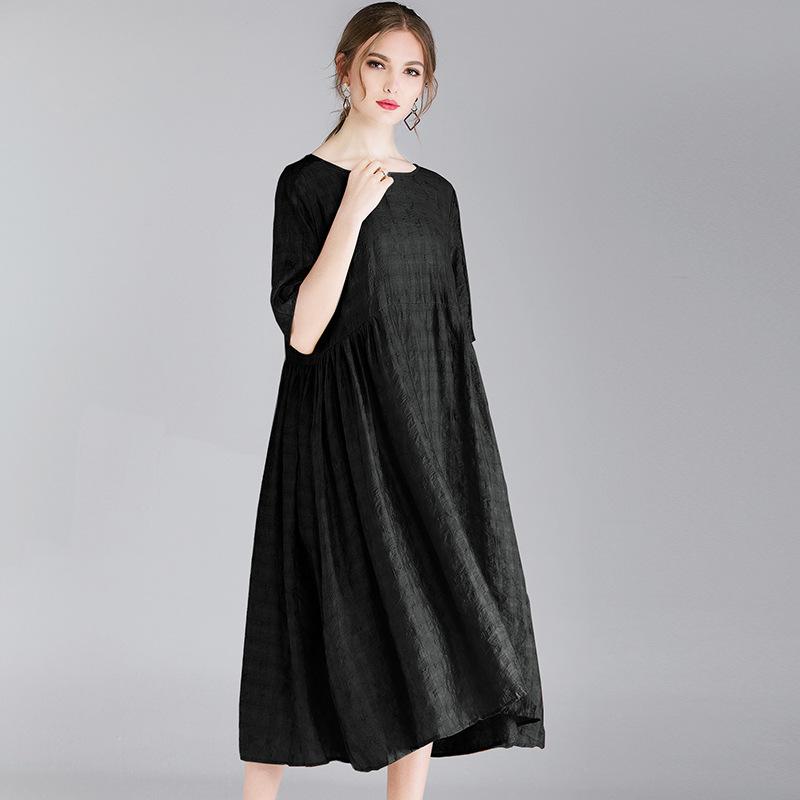 Women Oversized Summer Tencel Loose Casual Dress