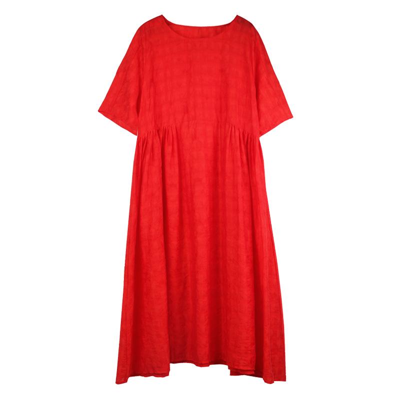 Women Oversized Summer Tencel Loose Casual Dress
