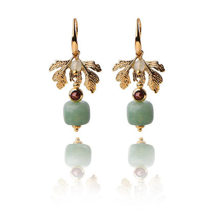 Women Retro Ethnic Gold Plated Earrings