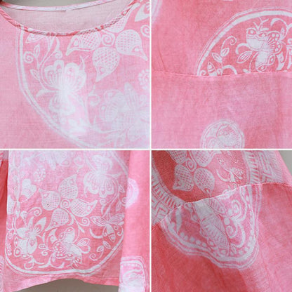 Women Round Neck Printed Pullover Dress