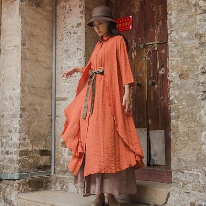 Women Solid Color Double-Layer Shirt Coat