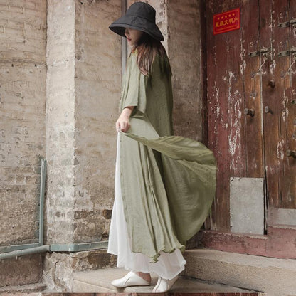 Women Solid Color Double-Layer Shirt Coat