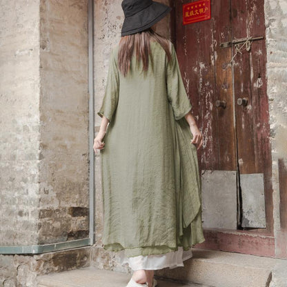 Women Solid Color Double-Layer Shirt Coat