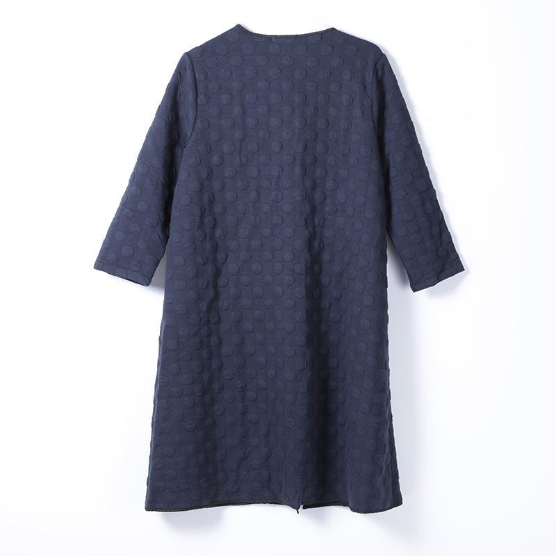 Women Spring Casual Dot Cardigan X-Long Long Sleeve Coat