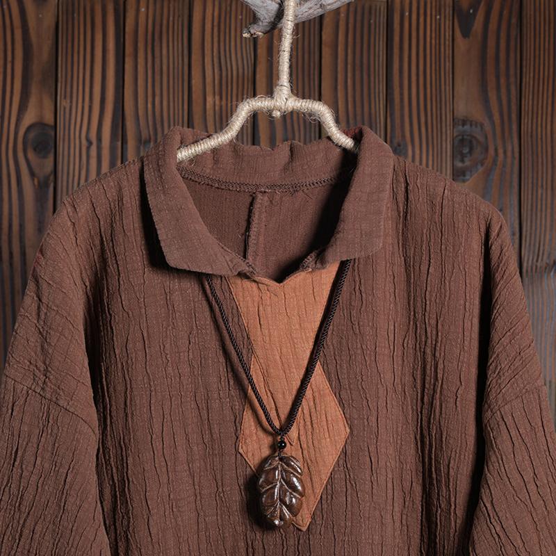 Women Spring Casual Loose Red Shirt