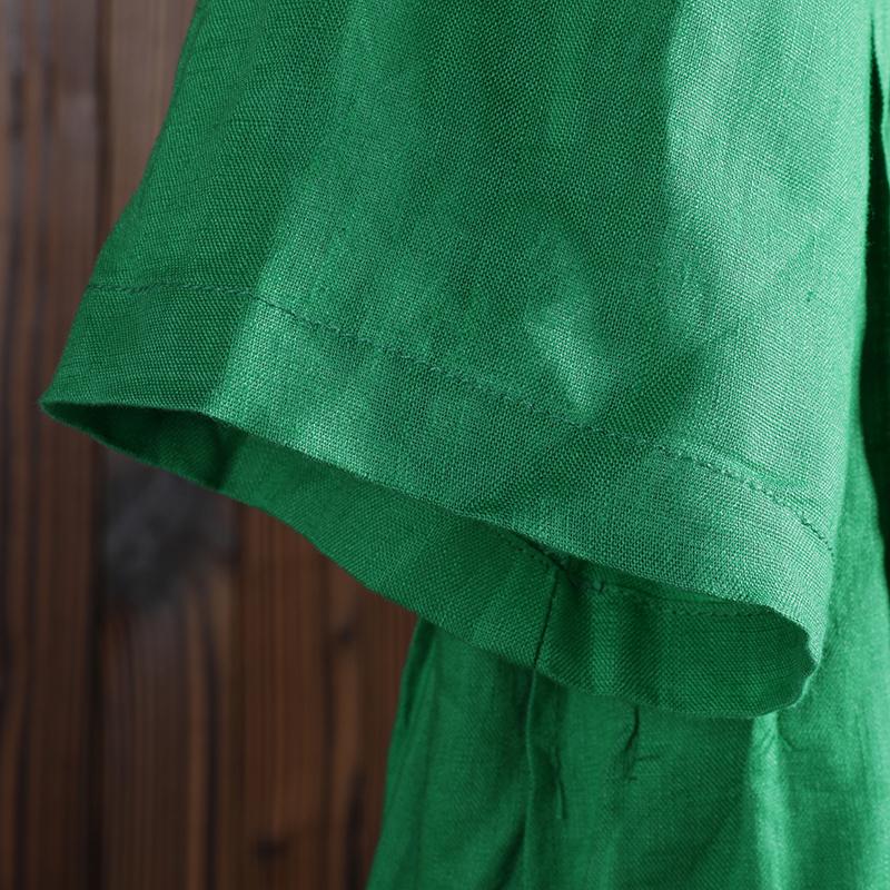 Women Spring Casual Mid-Calf Pullover Loose Short Sleeve Dress