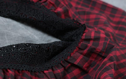 Women Spring Casual Plaid Long Shirt