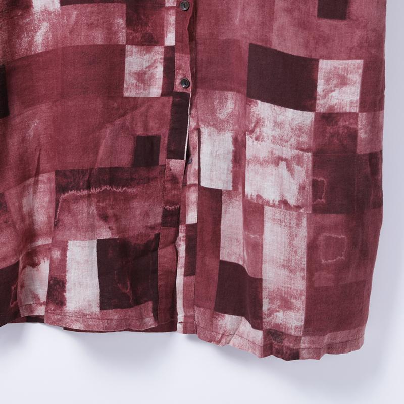 Women Spring Casual Print Cardigan Loose Half Sleeve Dress